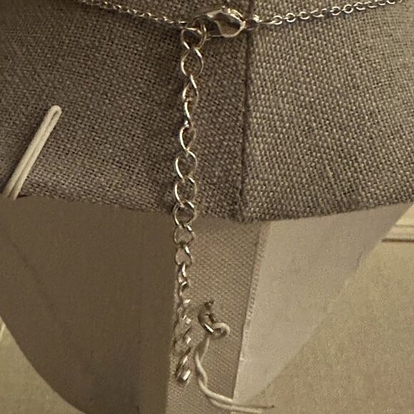 Silver necklace with beach days best days silver bar and sand dollar charm - Picture 6 of 6